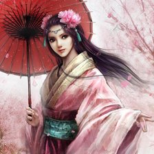 Схема вышивки «Девушка»