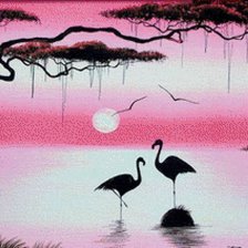 Схема вышивки «цапли»