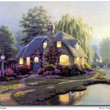 Схема вышивки «домик»