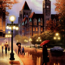 Схема вышивки «в городе»