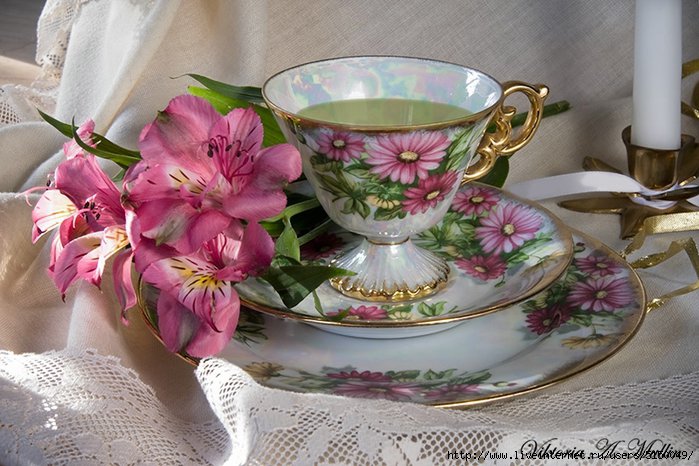 №618104 - натюрморт, чай, бокал - оригинал