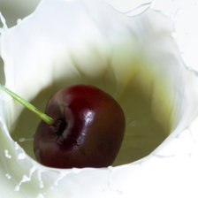 Схема вышивки «вишня в молоке»