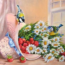 Схема вышивки «гости»