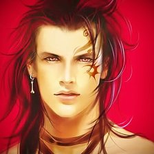 Схема вышивки «парень с татуировкой»