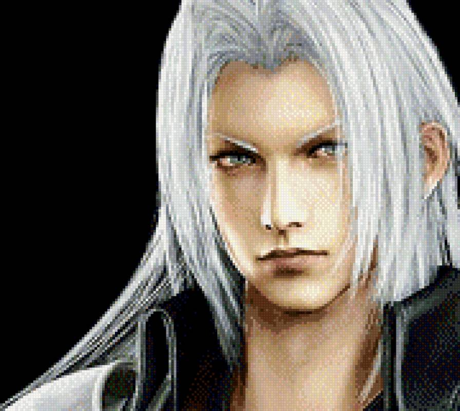 парень с белыми волосами - предпросмотр