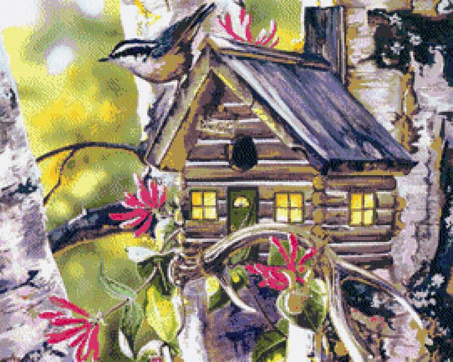 птичка - дерево, птичка - предпросмотр