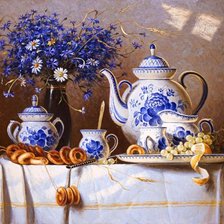 Схема вышивки «гжель 5»