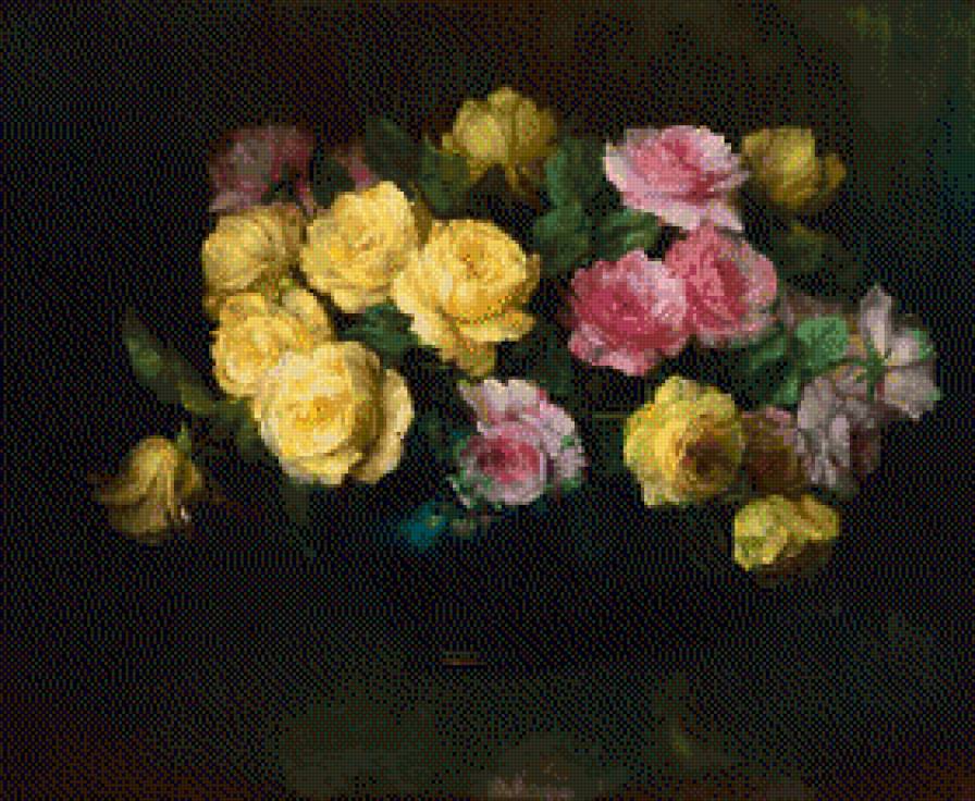 Julien Stappers - roze w malarstwie - предпросмотр