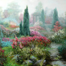 туманное утро в парке