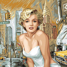 Схема вышивки «Мэрилин Монро»