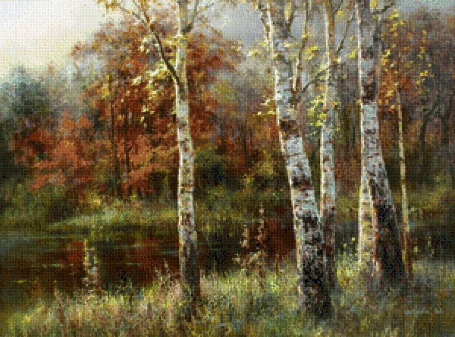 осенние березки - пейзаж - предпросмотр