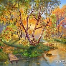 Схема вышивки «золотая осень»