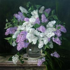 Схема вышивки «сирень»