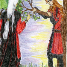 Схема вышивки «Маэдрос и Мелкор»