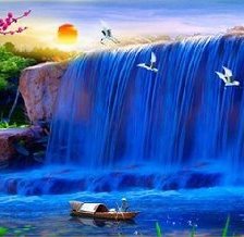 Схема вышивки «водопад»