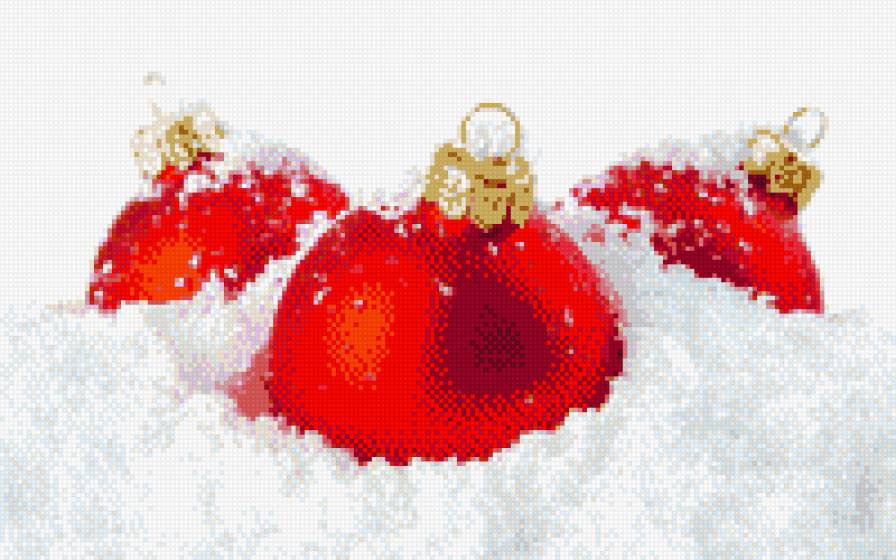 Елочные игрушки - снег, новый год, зима, игрушки - предпросмотр