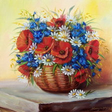 Схема вышивки «букет полевых цветоы»