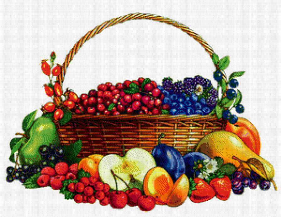 Фруктово-ягодное изобилие - фрукты, ягоды, натюрморт - предпросмотр