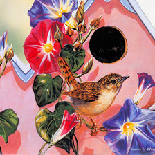 Схема вышивки «птичка»