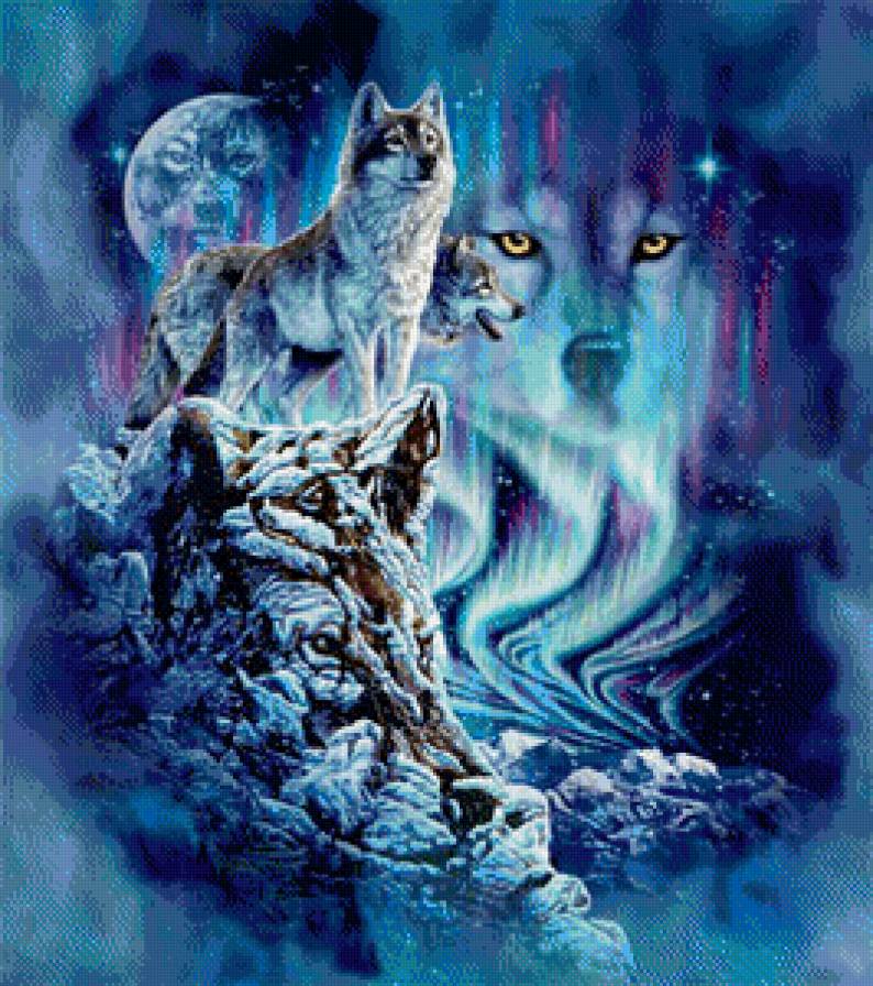 Дух волка-1 - животные, волк, природа, мираж, хищник - предпросмотр