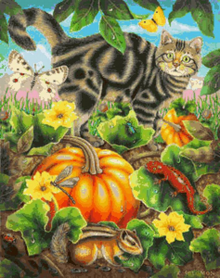 огородники - животные, огород, котики - предпросмотр