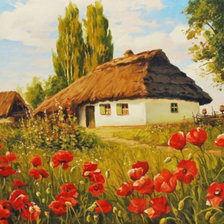 Схема вышивки «домик»