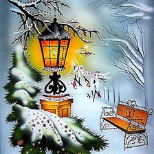 Схема вышивки «Кристальная зима»