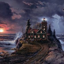 Схема вышивки «Дом на отшибе»