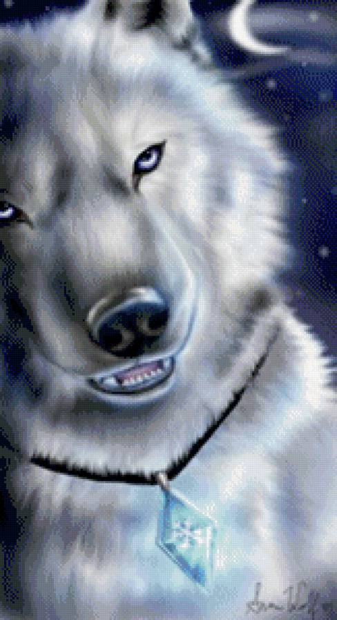 Волк Акела - портрет, картина, фентази, красота - предпросмотр