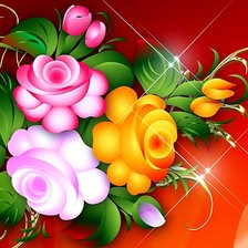 Схема вышивки «Цветы»