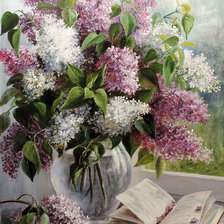 Схема вышивки «Букет сирени»