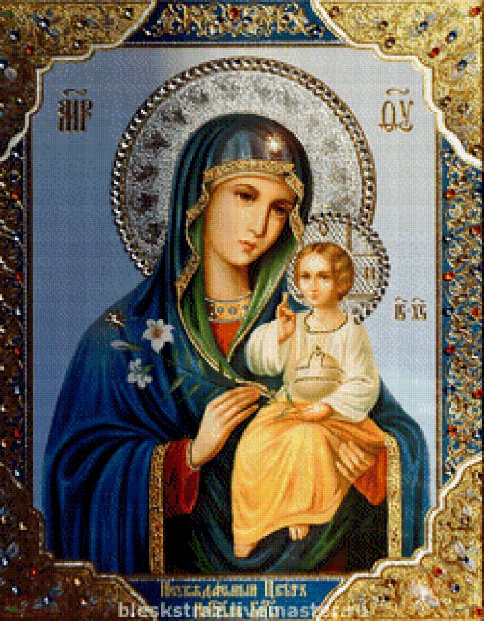 Неувядаемый цвет - иисус, икона, богородица - предпросмотр