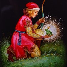 Схема вышивки «Царевна-лягушка. Холуйская лаковая миниатюра»