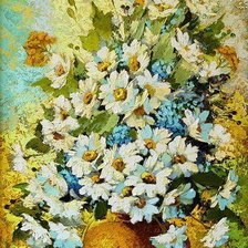 Схема вышивки «Цветы акварель»