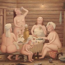 Схема вышивки «В бане»