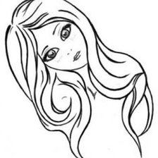 Схема вышивки «девушка»