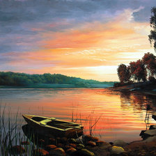 Схема вышивки «Закат Былич А.Л»