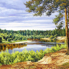 Схема вышивки «Летний пейзаж»