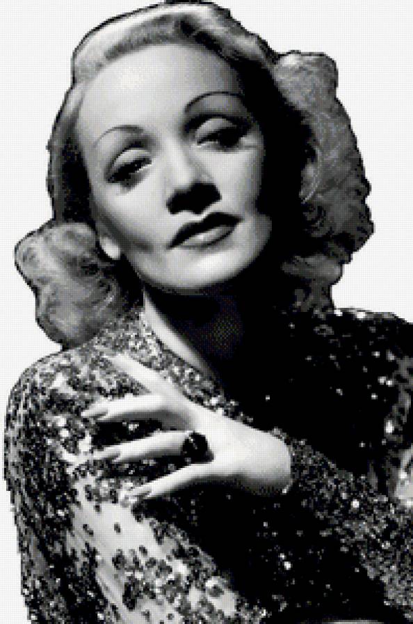 марлен дитрих (без фона) - красота, портрет, картина, ретро, девушка - предпросмотр