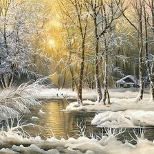 Схема вышивки «Зимний пейзаж»