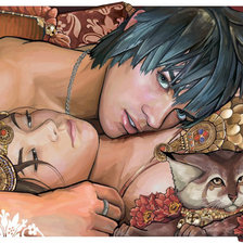 Схема вышивки «Влюбленные»