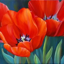 Схема вышивки «Тюльпаны»