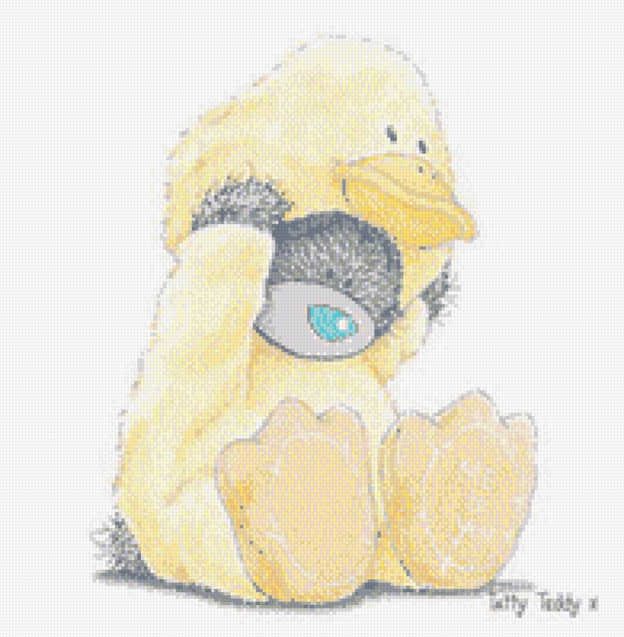 Тедди в утке - утка, тедди, медведь, костюм - предпросмотр