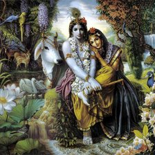 Схема вышивки «РадхаКришна»