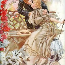 Схема вышивки «пара ретро»