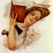 Схема вышивки «Дама ретро»