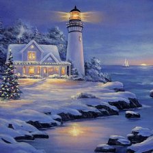 Схема вышивки «Маяк»