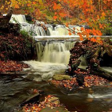 Схема вышивки «осень в водопаде»