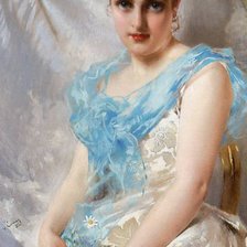 Схема вышивки «портрет дамы»