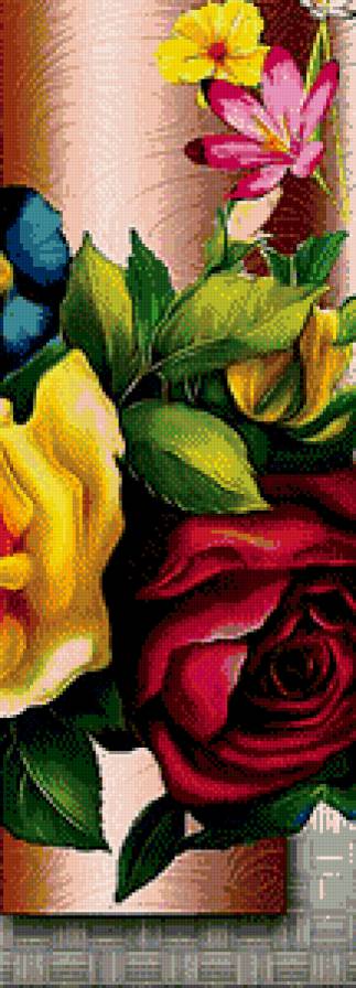 Полиптих - средняя правая часть - полиптих, цветы - предпросмотр